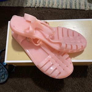 Baby pink girls jelly sandals